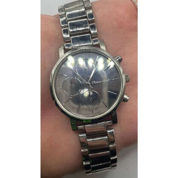 Platinum Edge Silver Toned Watch - Picture 2 of 5